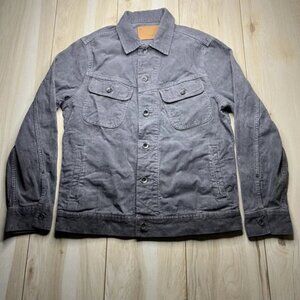 Taylor Stitch The Long Haul Trucker Jacket Gray Corduroy Men's Size 38 Medium